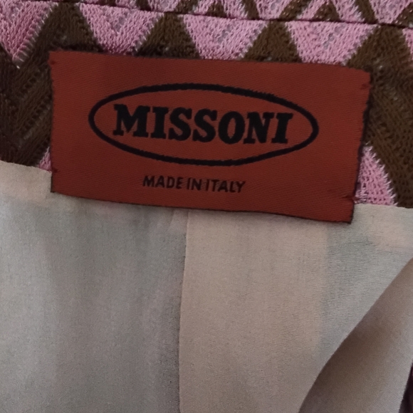 Vintage Missoni 1970s Zigzag Double-Breasted Coat - Made in Italy - IT 40 - Picture 11 of 16